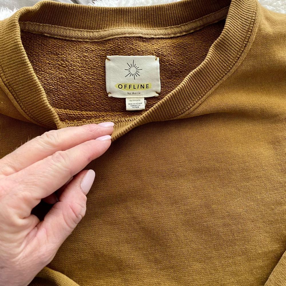 Offline oversized crew neck sweatshirts